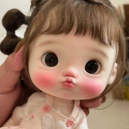New BJD doll 1/6-zhuzhubao large head series doll resin material DIY makeup doll model toy Multiple from stock