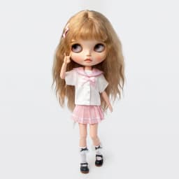 Blyth Clothes Cute Fashion Navy Uniform School Uniform Shirt Pleated Skirt for Ymy Licca Azones Ob22 24 27 Ker Doll Accessories