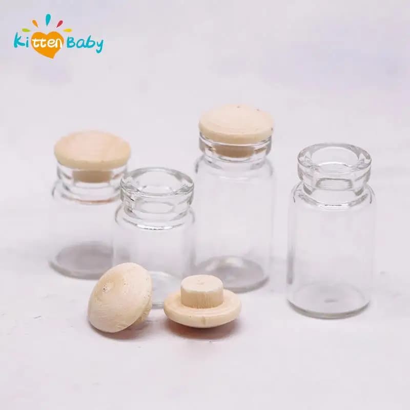 4pcs 1/12 Dollhouse Miniature Glass Mini Simulation Candy Jar Kitchen Food Storage Bottle Furniture Toys for Doll House Decor