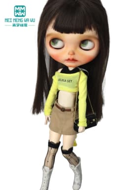 30cm Blyth Azone OB22 OB24 Doll Clothes Fashion T-shirts, Camisoles, Miniskirts Toys Gift