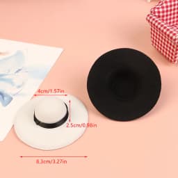 Miniature Doll Top Hat Craft Hats Mini Dollhouse DIY Toys Doll Clothes Accessory