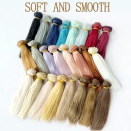 25CM High Quality Milk Silk Doll Hair Long Straight Synthetic Hair for 1/3 1/4 1/6 BJD Wig DIY Soft Doll Wig Accessories