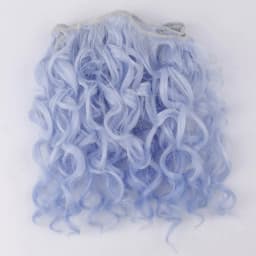 15CM Curly Doll Hair DIY Toy Accessories Synthetic Heat Resistant Fiber Wig Blonde Color
