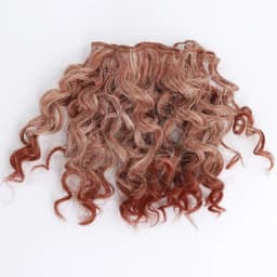 15CM Curly Doll Hair DIY Toy Accessories Synthetic Heat Resistant Fiber Wig Blonde Color
