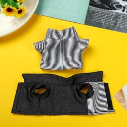 20CM Doll Shirt Solid Color Blouse Stripes Lattice Idol Doll Clothes Dolls Accessories Cotton Stuffed Change Dressing Game