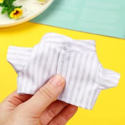 20CM Doll Shirt Solid Color Blouse Stripes Lattice Idol Doll Clothes Dolls Accessories Cotton Stuffed Change Dressing Game