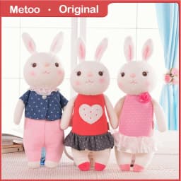 Original Metoo Dolls Cute Soft Tiramitu Rabbit Dolls Stuffed Bunny Toy Companion Comfort Doll Room Decor Kids Girls Gift