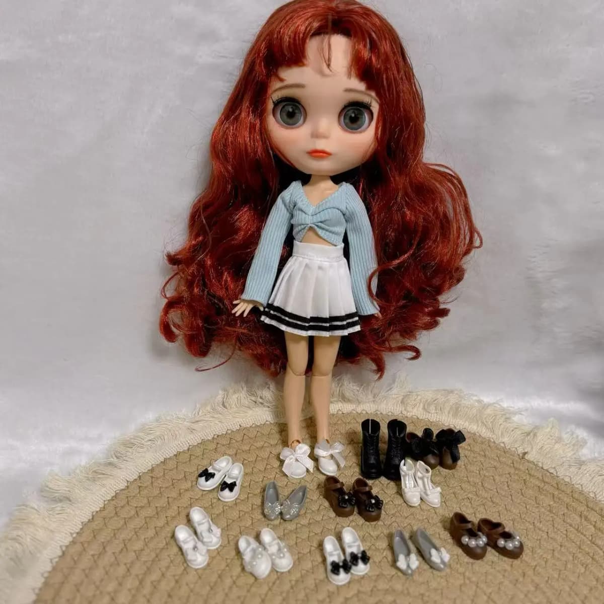 Fashion 1/6 Blythe Doll Shoes Barbi Doll Shoes Accessories 2.2x1.2cm