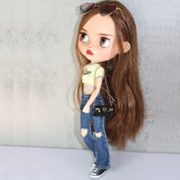 For Blythe Doll Clothes Bell-bottoms Jeans Pants for Ob24 Ob22 Azone Dolls Outfit