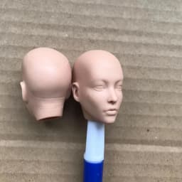 MENGF FR Color Bald Doll Heads Small Defectives With Black Dots Doll Heads Japan White Pink Beige Hungarian Latin Skin Doll Part