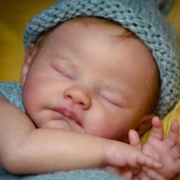 19 Inches Unpainted Reborn Vinyl Doll Kit August Sleeping Baby Molds Blank Doll Parts With Cloth Body