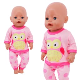 Kawaii Animal Pattern Doll Clothes For 43cm Baby Doll Clothes Accessories And 18 Inch American Doll Girl's Toys Our Generation