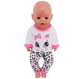 Kawaii Animal Pattern Doll Clothes For 43cm Baby Doll Clothes Accessories And 18 Inch American Doll Girl's Toys Our Generation