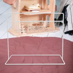 1:6 Dollhouse Clothing Rack W/ 5 Clothes Hanger Jewelry Rack Holder Clothing Hanging Garment Rack Ring Holder for Bedroom