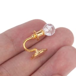 1Pair Miniature Dollhouse Alloy Simulation Ceiling Lamp Hanging Lamp Mini LED Lighting Model Home Decoration Doll Furniture Toy