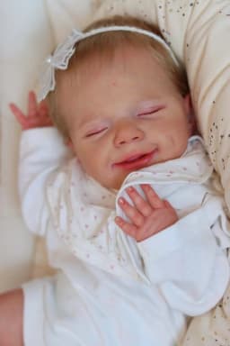 18 Inch April Bebe Reborn Doll With Rooted White Blond Hair 3D Painted Skin Newborn Baby Doll