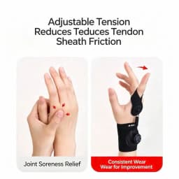 Rotating Trigger Finger Corrector Thumb Tendon Sheath Stabilizer Bent Inward Hand Finger Joint Support Comfort Protection Smooth