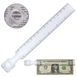 Portable Hand Held Ruler 2x Magnifier Bar 6" with 140 mm Measuring Scale Acrylic Magnifying Glass Reading Magnifier