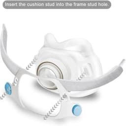 Compatible AirFit F40 Full Face Mask Replacement Cushion Soft Silicone Seal Cushion CPAP Respirator Mask Accessory M/L