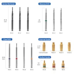 JUMTOP Dental Implant Screw Removal Kit Broken Cover Screw Extractor Surgical Remover Instruments