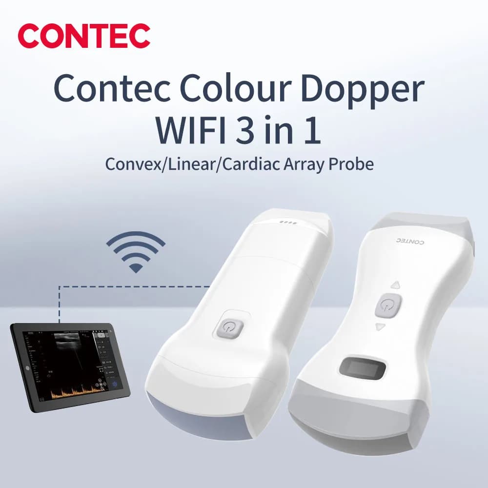 CONTEC handheld Color Doppler ultrasound diagnostic system WIFI CMS1600 (3 iN 1 probe) Convex and Linear Probe, iOS/ Android