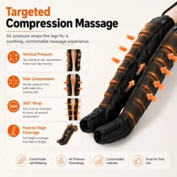 Air Compression Leg Massager with Remote Control 3 Intensities for Foot Calf Thigh Relaxation Home Best Gift for Parents Friends