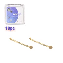 50Pcs Dental Orthodontic Lingual Buttons Crimpable Hook Metal Composite Bondable Traction Hook Clear Ceramic Hook On Arch Wire