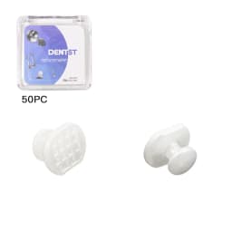 50Pcs Dental Orthodontic Lingual Buttons Crimpable Hook Metal Composite Bondable Traction Hook Clear Ceramic Hook On Arch Wire