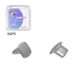 50Pcs Dental Orthodontic Lingual Buttons Crimpable Hook Metal Composite Bondable Traction Hook Clear Ceramic Hook On Arch Wire