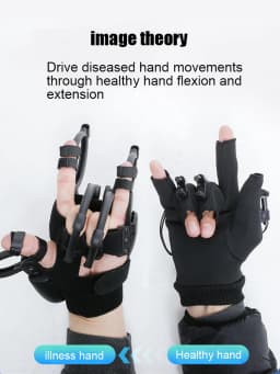 Hand Rehab Glove Stroke Hemiplegia Finger Train Mirror Therapy Wireless Robot Voice Prompt Cerebral Infarction Recovery Device
