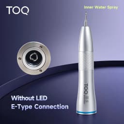 TOQ Dental Low Speed Handpiece Inner Water Spray Air Turbine Straight Handpiece, Autoclavable Stainless Steel Body Fit E-type