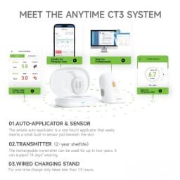 Yuwell CGM Continuous Glucose Monitor 24h Real-time Blood Sugar Test No Finger Pricking Real-time Dynamic Blood Glucose Track
