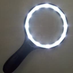 138 mm Big Lens Hand Held Illuminated 1.8x 5x Magnifying Glass Loupe Reading Magnifer for Low Vision Aids with 12 LED Light