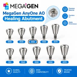 MegaGen AnyOne AO & AnyRidge AR Healing Abutment AO Straight Ti-Base Composite Abutment Dental Implant Prosthetic Components