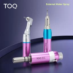 TOQ 2/4 Holes Pneumatic Air Turbine 3Pcs/Set Dental Low Speed Handpiece Kit Straight Handpiece Contra Angle Air Motor Colorful