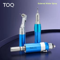 TOQ 2/4 Holes Pneumatic Air Turbine 3Pcs/Set Dental Low Speed Handpiece Kit Straight Handpiece Contra Angle Air Motor Colorful