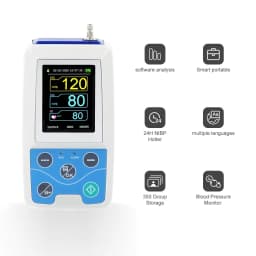 CONTEC ABPM50 24Hours Dynamic NIBP Holter Upper Arm Digital Blood Pressure Monitor with PC Software Adult Cuff/Large Adult Cuf