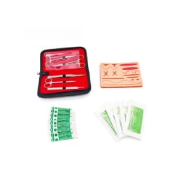 Suture Practice Kit Reusable Silicone Skin Suture Pad Surgical Training Complete Suture Instrument Set Teaching Model tool