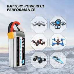HRB 2PCS Lipo Battery 2S 3S 1300mah 4S 5S 6S 1500mah 1800mah 2200mah 2600mah 7.4V 11.1V 14.8V 18.5V 22.2V For Drone Airplanes