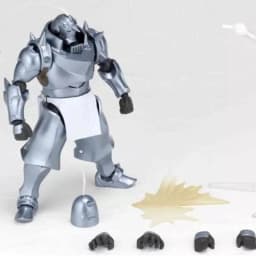 Fullmetal Alchemist Alphonse Elric Anime Movable Action Figurines Garage Kit Mechanical Arm Boy&Armor Knight Toy Collect Gifts