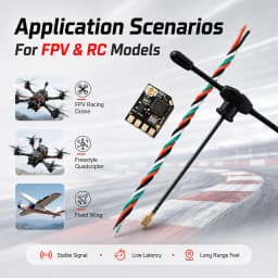 RadioMaster RP1 V2 ELRS Receiver 2.4G CRSF UART Nano RX With 65mm UFL Antenna Low Latency For FPV Quadcopter Fixed Wing RC Parts