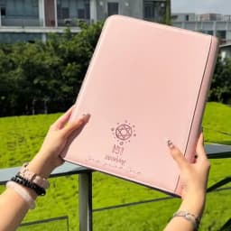 For Pokemon Premium Zipper 4/9/12 Pocket PU Card Binder Aesthetic Pink White Album for Pokemon Cards Game Collection Fan Photos