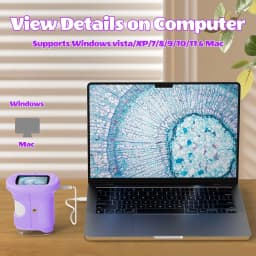 Kids Microscope 500x Science and Education Handheld Microscope 2.4-Inch Pocket USB Microscope Birthday Gifts For Boys And Girls