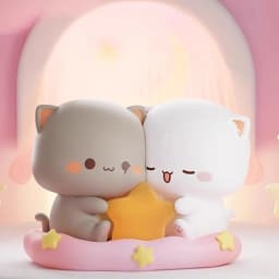 Cute Cat Series 4 Blind Box, Surprise Collection Figures Mini Doll Set for Desk Decor Birthday Gift Mystery Ornament Collectible