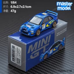 MINI GT 1:64 Subaru Impreza WRC Rally Car 1998 Monte-Carlo 3rd Place No 3 Blue Diecast Collectible Model Car for Car Enthusiasts