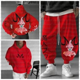 Dragon Ball Men's Suit Sportswear Majin Buu Spring Autumn and Winter Japan Anime Jogger Suit Harajuku Fashion Suit