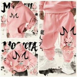 Dragon Ball Men's Suit Sportswear Majin Buu Spring Autumn and Winter Japan Anime Jogger Suit Harajuku Fashion Suit