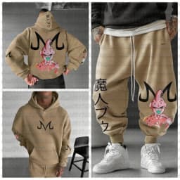 Dragon Ball Men's Suit Sportswear Majin Buu Spring Autumn and Winter Japan Anime Jogger Suit Harajuku Fashion Suit