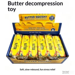 2026 Hot Butter Squishy Pu Slow Rising Squeeze Creative Multicolor Stress Relief Simulated Butter Anxiety Relief Fidget Toy