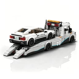 City Series Sprinter Modified Trailer 8-Compartment Race Car Transport Truck Building Blocks Toy Cars Car Models Trucks